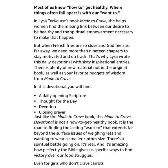 Made to Crave Devotional by Lysa TerKeurst, Thomas Nelson Book English Self-Help - Picture 6 of 6